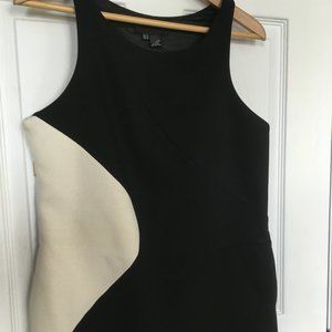 Zara black white midi dress